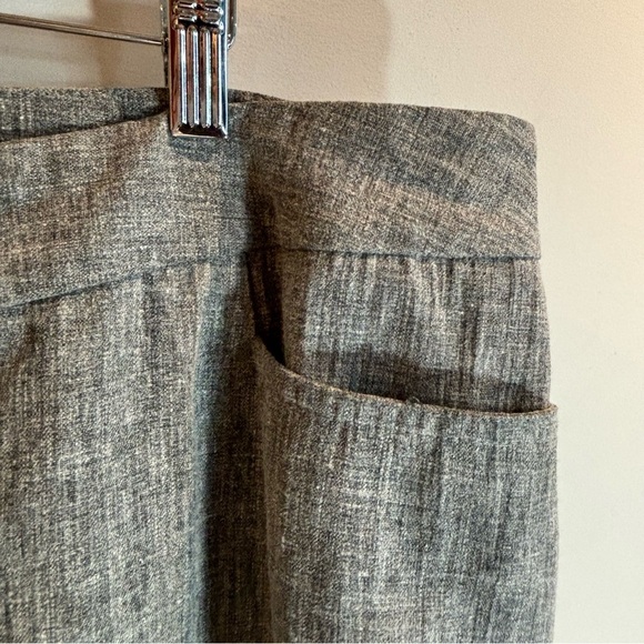 TILLEY Sx 16 Linen Blend Suit Tao Style Neck Pockets Straight Leg Trousers - Picture 10 of 13